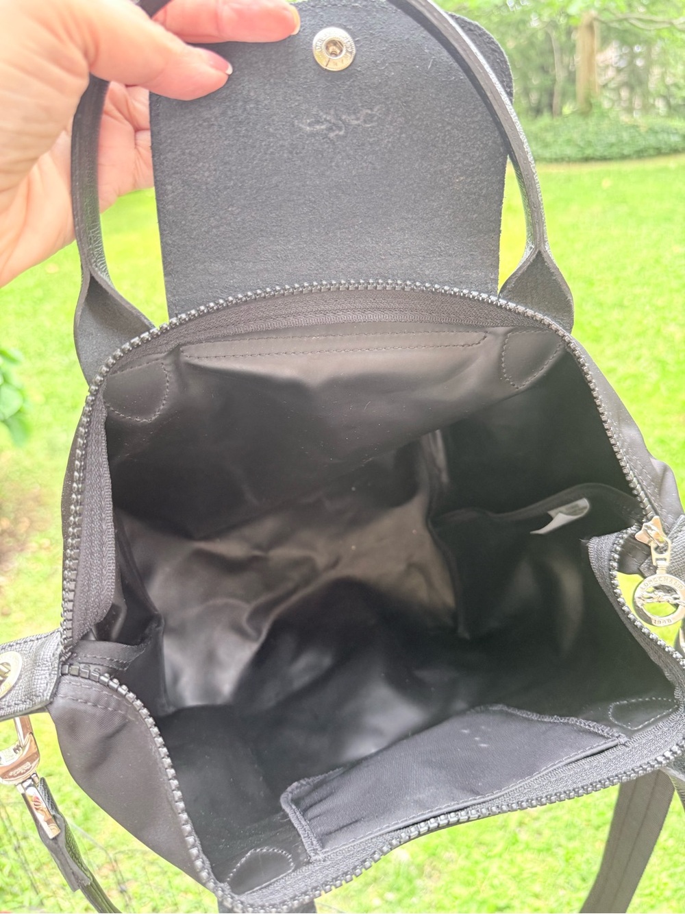 Longchamp Black Le Pliage Small Top-Handle Tote - Picture 7 of 8